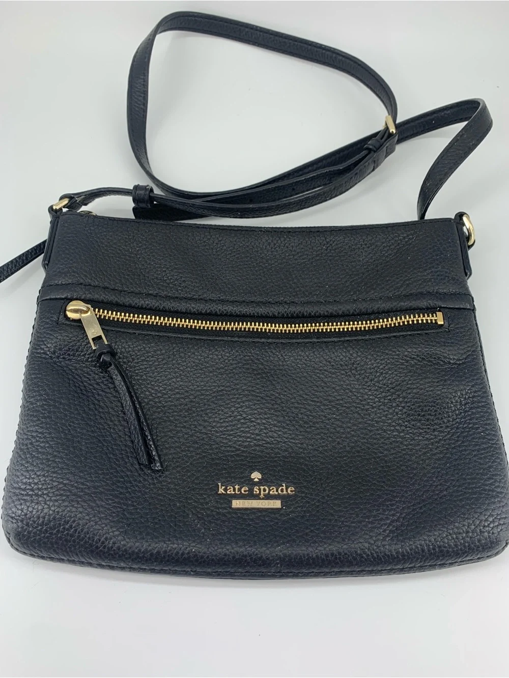 *low start* Kate Spade Polly Medium Crossbody Black Pebbled Learher